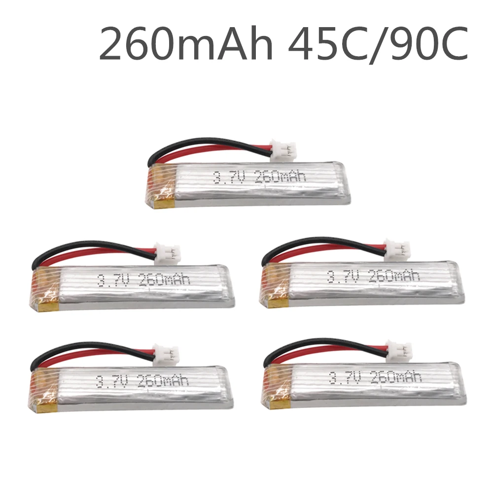 5 шт. 3 7 V 260mAh 45C/90C Lipo батарея PH2.0 вилка с зарядным устройством для US65 UK65 QX65 UR65 Mobula7