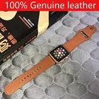 Ремешок из натуральной кожи для apple watch band 42 мм 44 мм, популярный браслет для apple watch series 6 5 4 SE, 38 мм 40 мм для iwatch 321