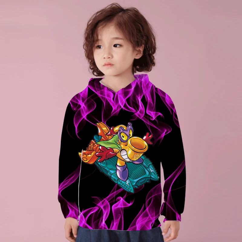 

Супер Zings 3d толстовки с капюшоном; Детские пальто; Одежда для маленьких мальчиков, пуловер с капюшоном, Детский свитер с изображением героев ...