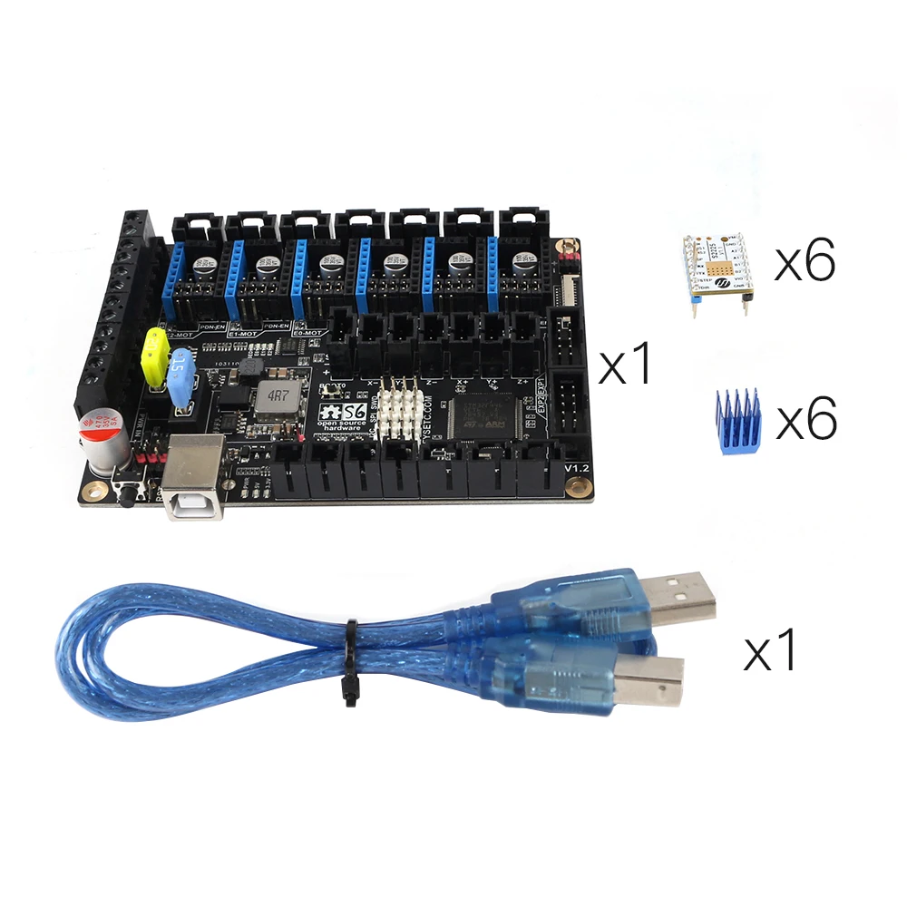 S6 V1.2 плата управления 32 бит с 6 шт. TMC S2225 TMC2225 для Uart Летающий провод MX разъем VS F6 V1.3 SKR V1.3 материнская плата