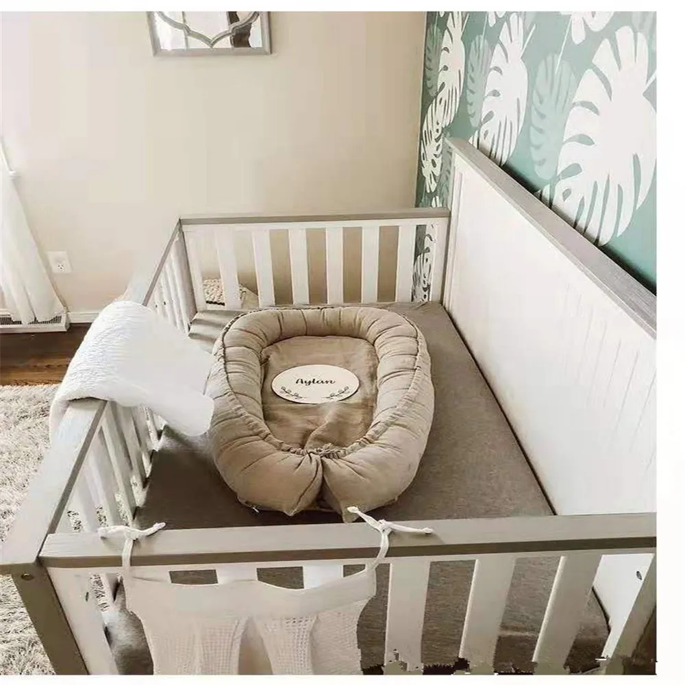 Портативная спальная кровать для новорожденных, съемная хлопковая Защитная Подушка-гнездо, Детская матка, бионическая кроватка, детская кроватка для путешествий