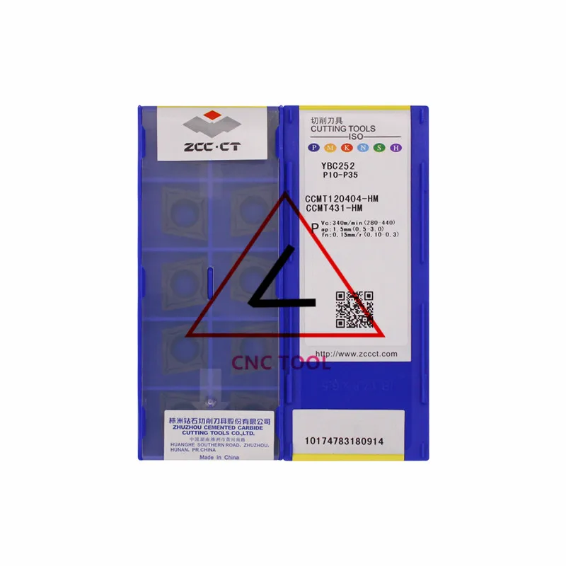 

10 шт. оригинальных китайских токарных вставок CCMT120404-HM YBC252 ZCCCT