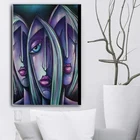 5D алмазная живопись, абстрактная женщина, вышивка крестиком, мозаика, стразы, цветное искусство, полностью квадратные, круглые, Алмазная наклейка на стену