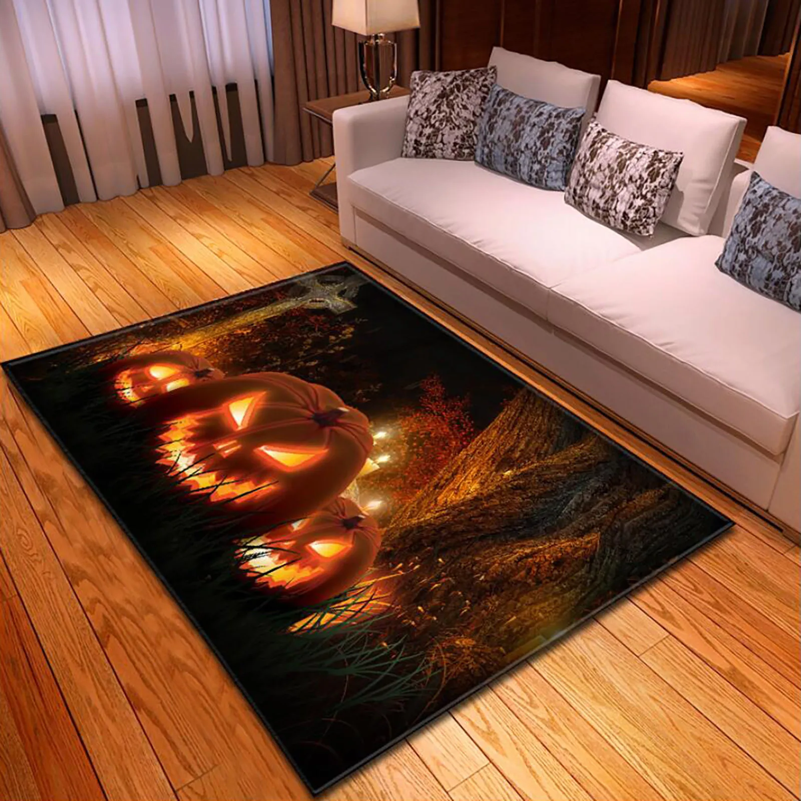 

Хэллоуин, триллер, тыква, фонарь, Придверный коврик, спальня, напольный коврик, подушка, ковер, Современный наружный напольный коврик, Декор ...