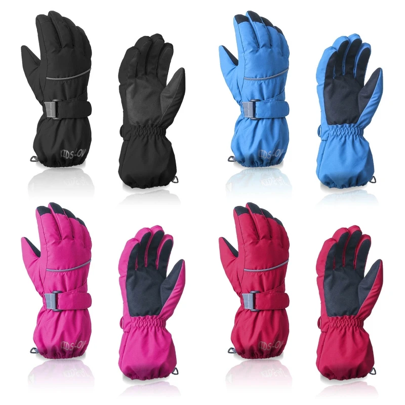 

Kids Children Winter Warm Snowboard Ski Gloves Waterproof Full Finger Mittens P0RA