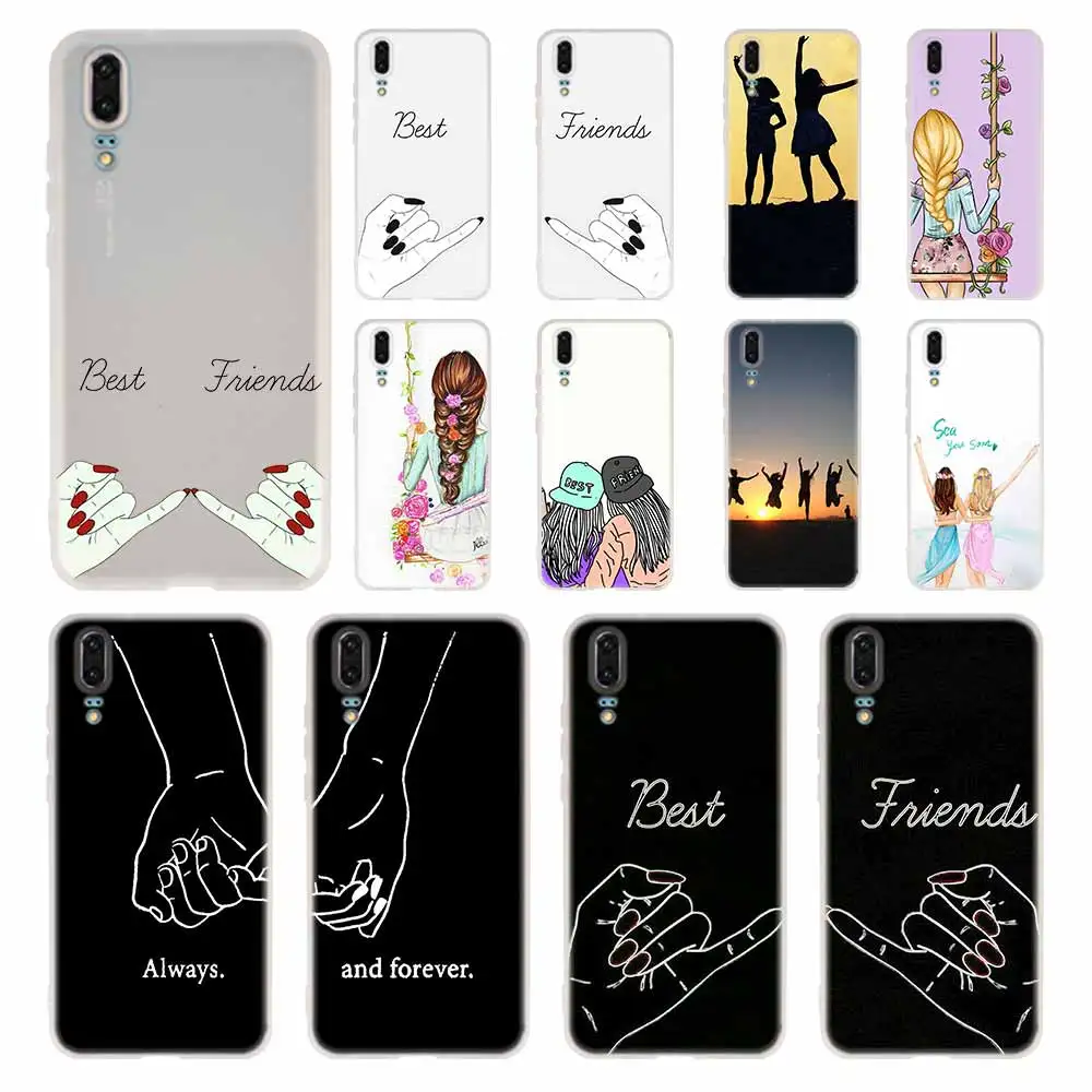Силиконовый мягкий чехол из ТПУ для Huawei P30 P40 P20 Pro P10 P9 Lite P Smart Z 2020 Чехлы девочек с