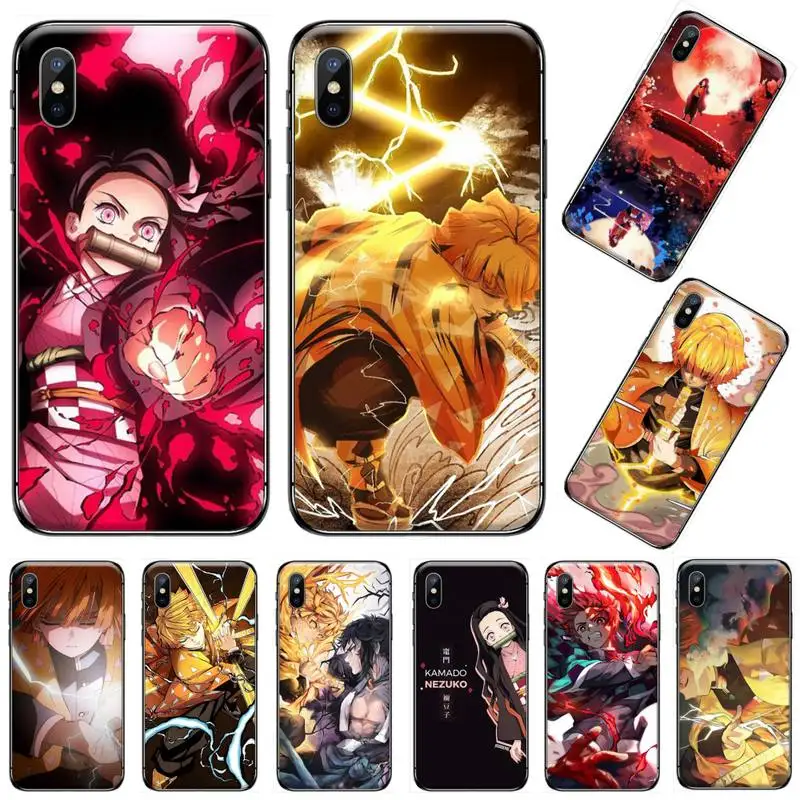 Demon slayer The Blade of Ghost Destruction мягкий черный чехол для телефона iphone 5 5s 5c se 6 6s 7 8 plus x xs xr 11