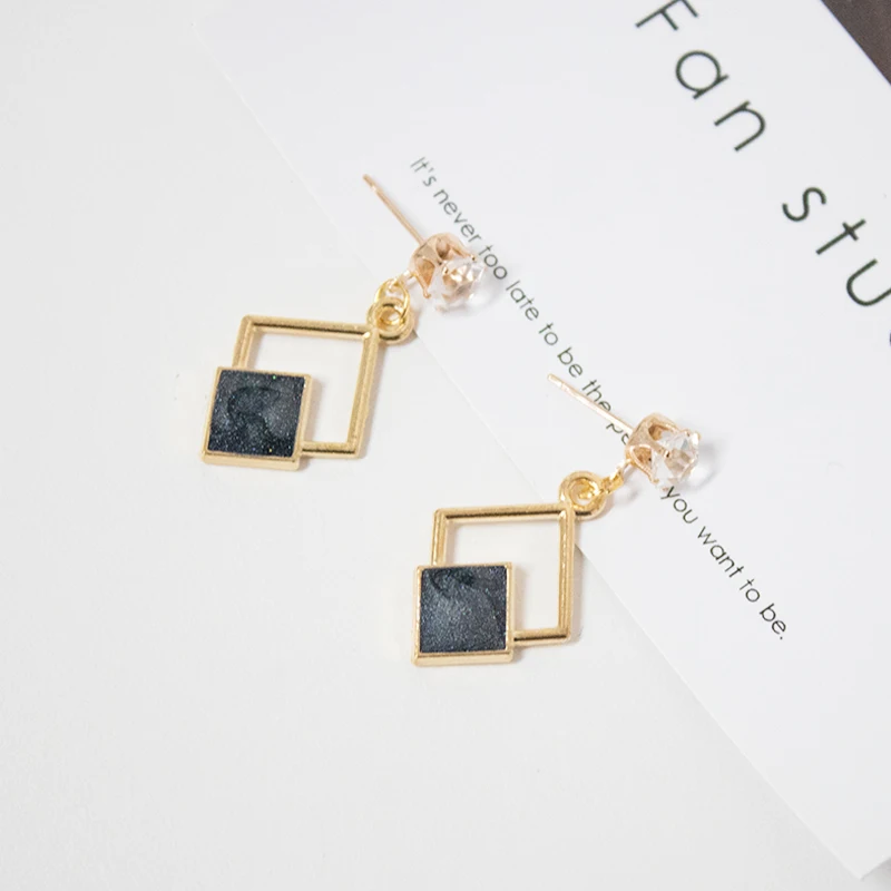 Серьги новые Модные полые геометрические Четырехсторонние Висячие длинные