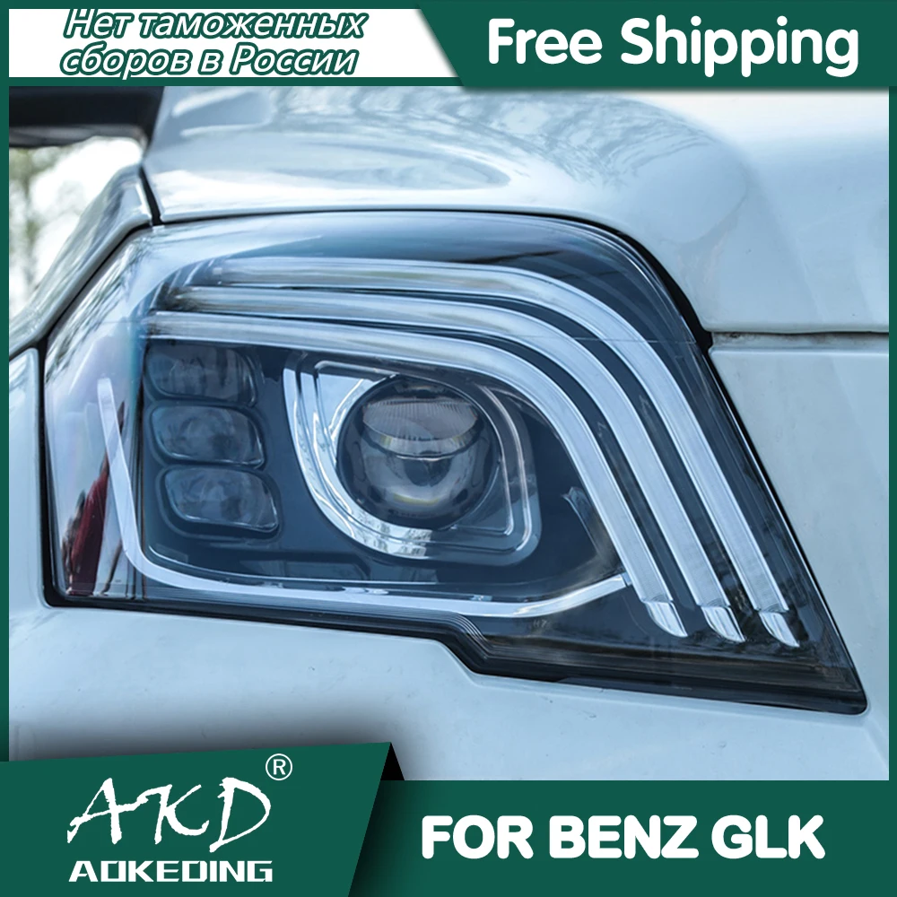 

Автомобильные фары для BENZ GLK 300, фары 2008-2012 DRL Hella, светодиодсветодиодный Биксеноновая лампа, противотуманные фары, автомобильные аксессуары ...