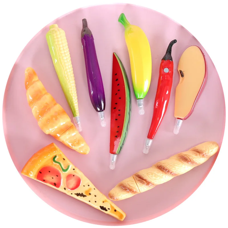 

Stationery Food Bread Ballpoint Pen Creative Office School Supplies Fruit and Vegetable Pen Pupil Gift