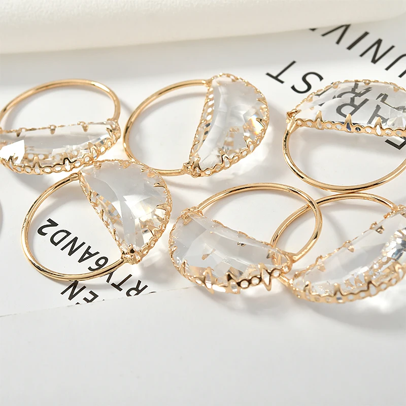 Модное прозрачное Хрустальное украшение 10 шт./лот медные Подвески круглой формы