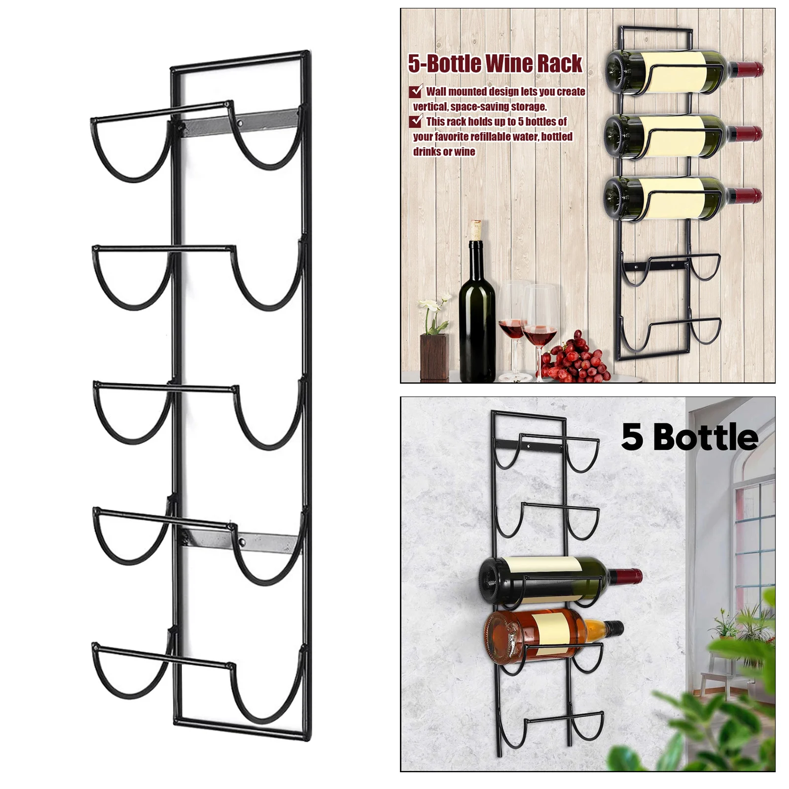 

5-уровневый держатель для винных бутылок металлические стеллажи для вина, для домашнего бара, для хранения