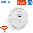 Новый ультратонкий детектор дыма Tuya с Wi-Fi, противопожарное оборудование с сертификатом CE, датчик дыма Smartlife для дымовой сигнализации