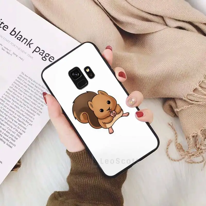 

Cute funny animal squirrel cartoon Phone Case For Samsung Galaxy S5 S6 S7 S8 S9 S10 S10e S20 edge plus lite accessories
