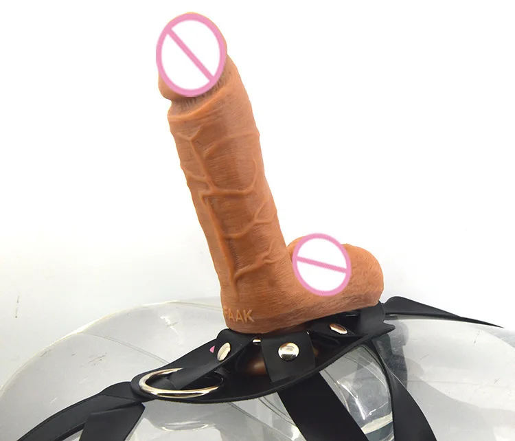 Огромный фаллоимитатор FAAK супер большой ремешок на реалистичный дилдо пенис
