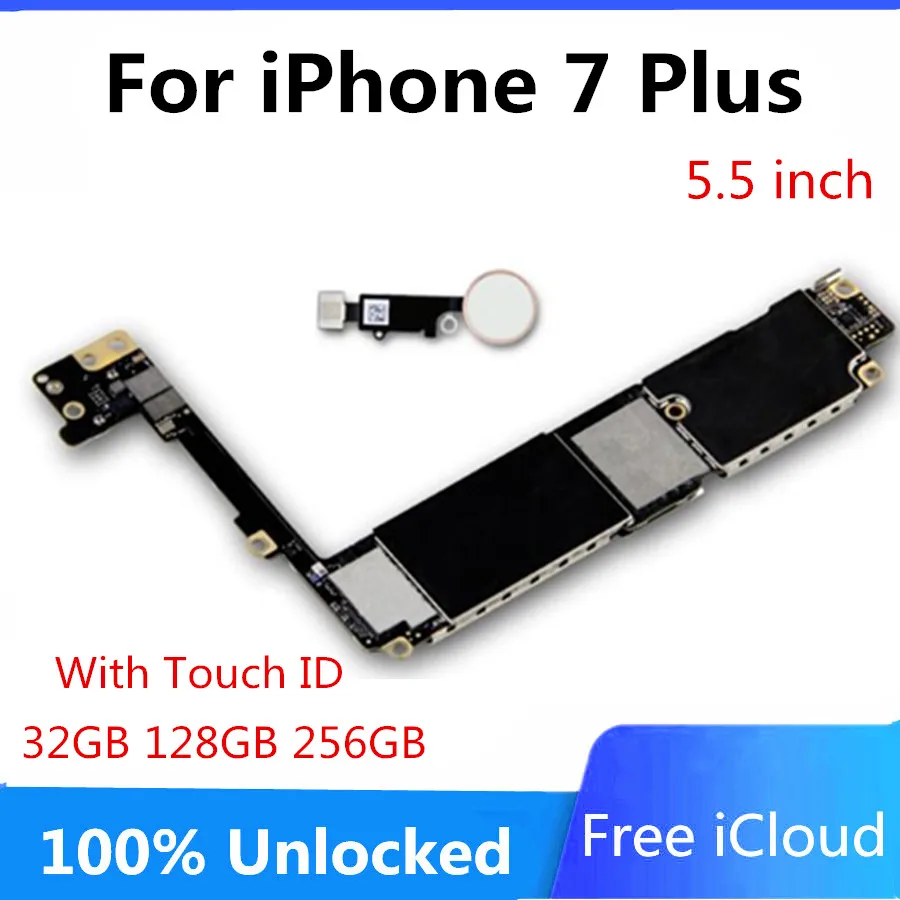 Материнская плата для iPhone 7 с Touch ID/без ID оригинальная разблокированная чистая