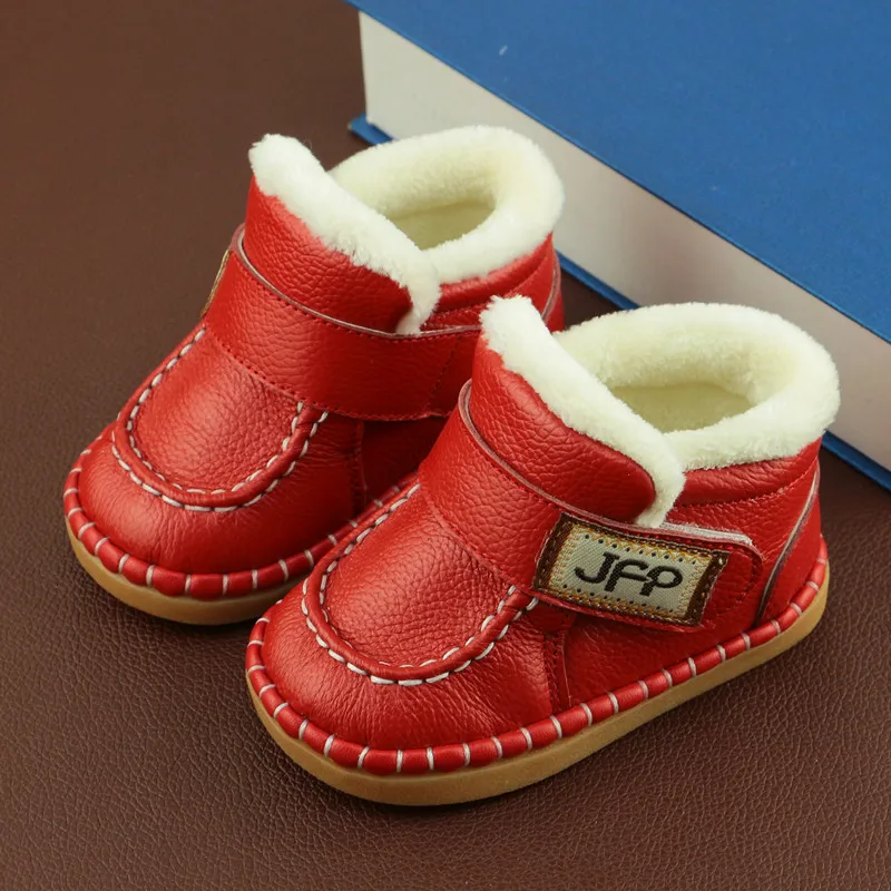 Зимние детские сапоги Теплые из натуральной кожи для детей плюшевые