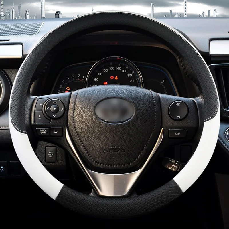 Кожаная Спортивная искусственная оплетка рулевого колеса для Toyota CHR аксессуары