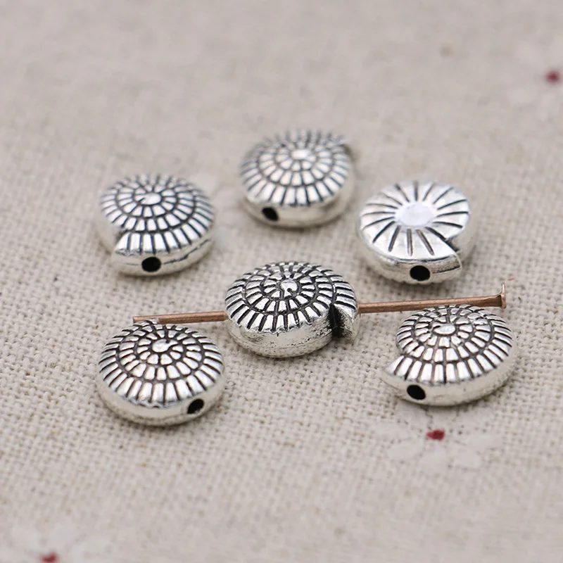 

Tibetan Silver Plated Shell Loose Spacer Beads for Jewelry Making Bracelet Necklace DIY Craft Findings 10mm 15pcs/lot