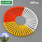 30 шт.компл. 69 мм PE пластиковые тройники для гольфа, сменные тройники для вождения, аксессуары для тренировочных клубов, случайный цвет