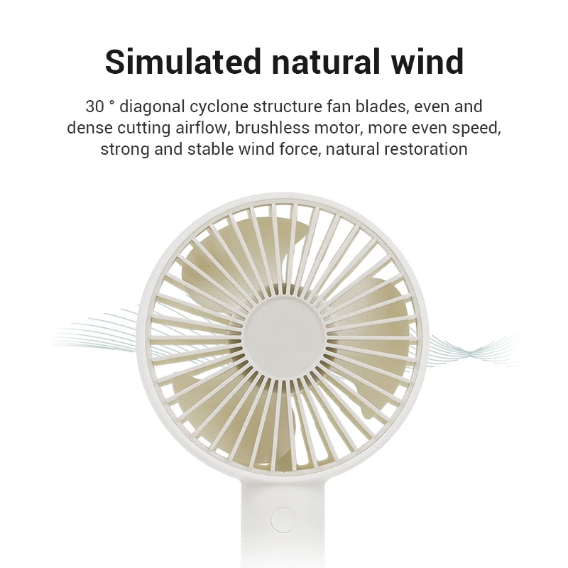 

Hand-held Fan Office Desktop Fan Rechargeable Portable Fan with Folding Tripod Bracket for Travel LXY9