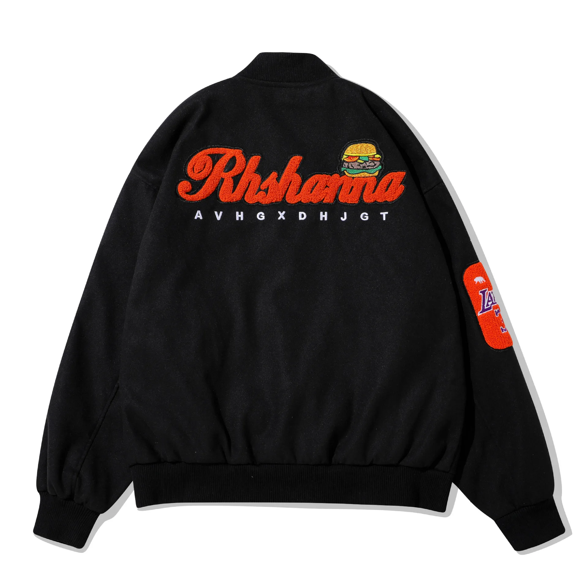 

Fall new women's hip-hop casual embroidered woolen baseball jacket for men and women