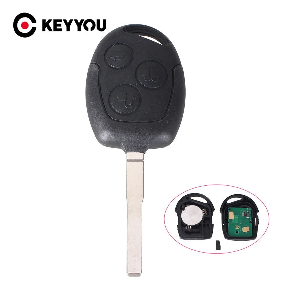 Автомобильный Дистанционный ключ KEYYOU 3 кнопки 433 МГц без чипа для FORD Focus Fiesta Mondeo C MAX