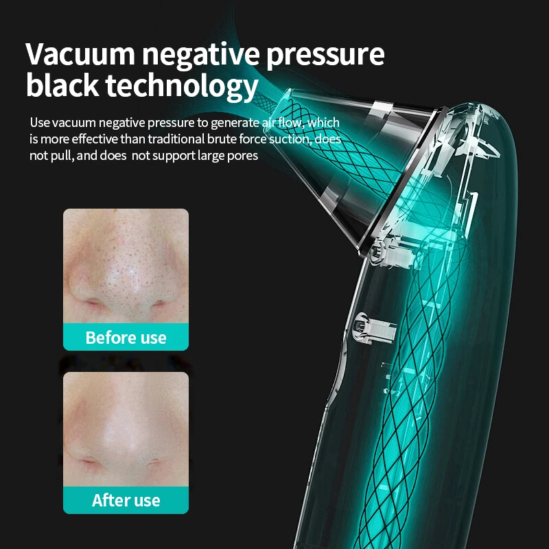 

Blackhead Remover Face Deep Nose Cleaner T Zone Pore Acne Pimple Removal Vacuum Suction Facial Diamond Beauty Clean Skin Tool
