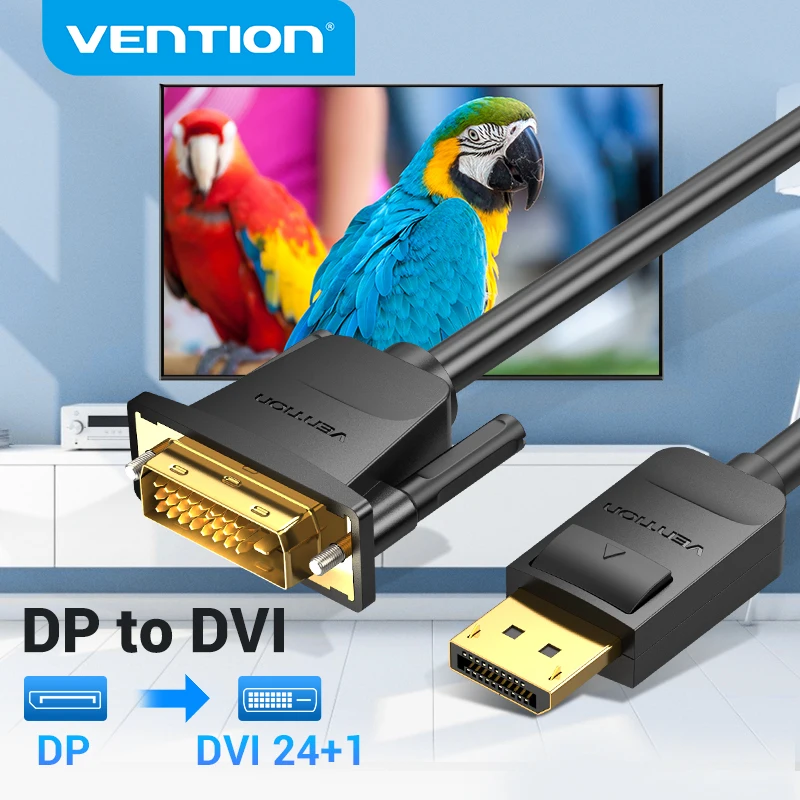 

Кабель Vention с портом дисплея на DVI, кабель dp-DVI-D 24 + 1, 1080P, кабель с портом дисплея «Папа-папа» на «папа» DVI для проектора, кабель dp-dvi