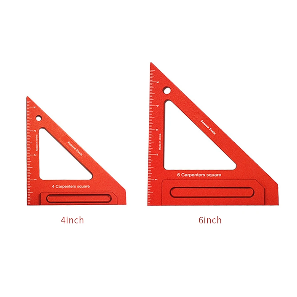 

Scribe Marking Inch Metric Carpenter Square Measurement Durable Aluminum Alloy Woodworking Precision Triangle Ruler Tool Height