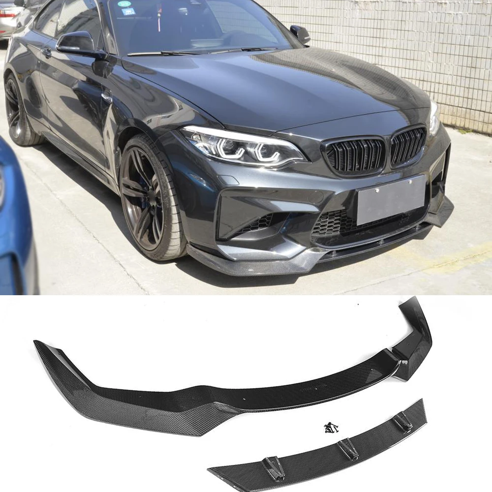 Передний бампер спойлер разветвители для BMW F87 M2 Base Coupe 2 Door 2016 2017 передний губы