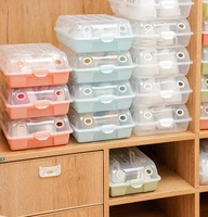 transparent clear plastic shoe storage box women mens boxes organizers cases household simple shoe cabinet