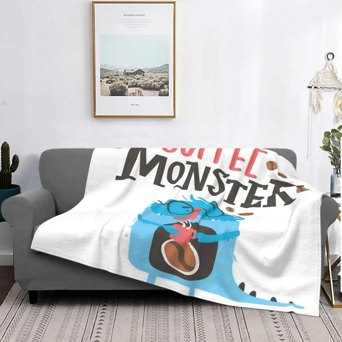 

Manta de monstruo Cafe, colcha para cama a quadros, manta de cama с капучинатором, colcha para camas