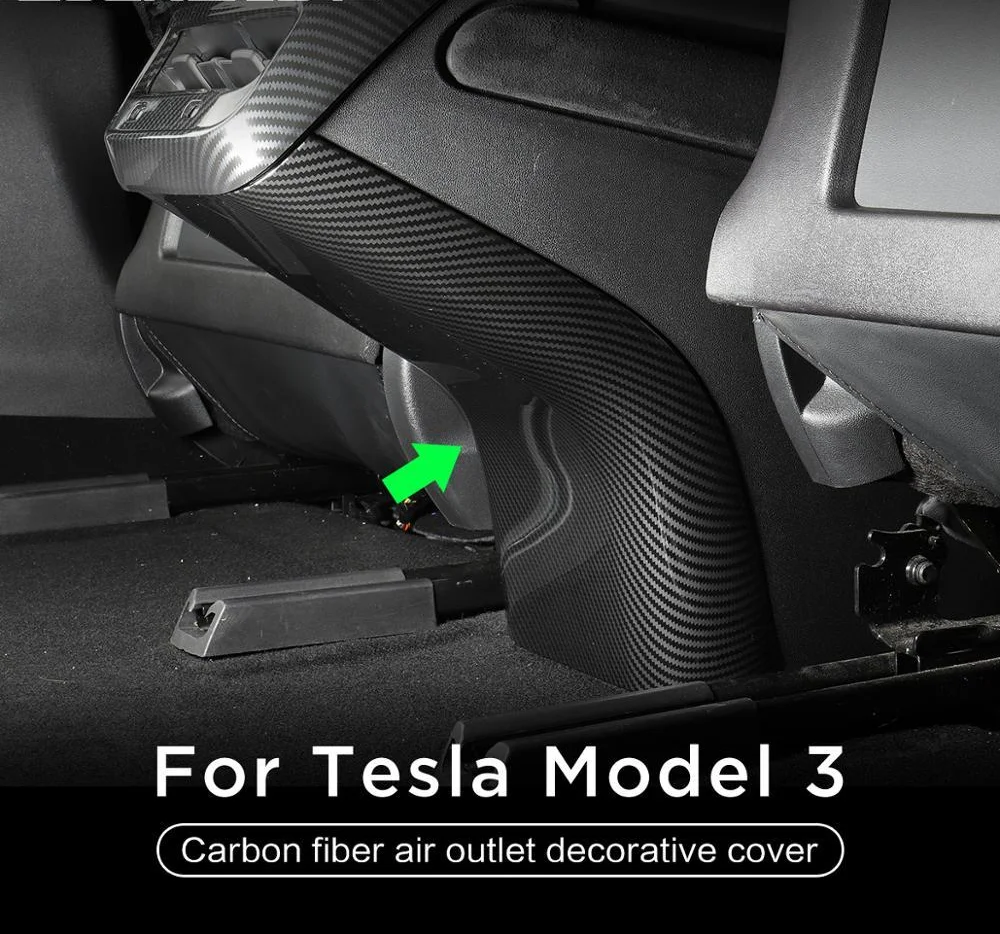 

For Tesla Model 3 ABS Rear anti-kick cover model3 2017-2021 Interior Armrests Box Rear Seat Kickproof Protection Cover