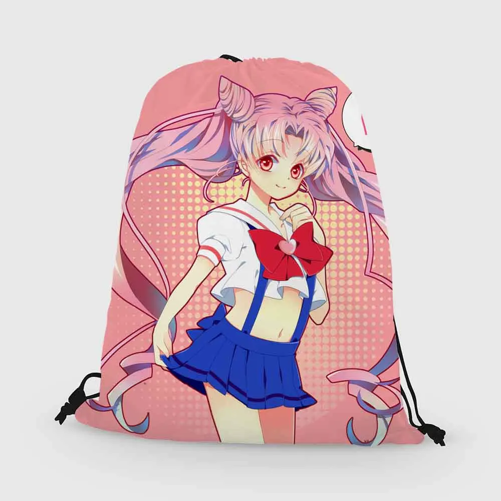 Сумка на шнурке Sailor Moon заказ Детский рюкзак повседневный для подростков женская