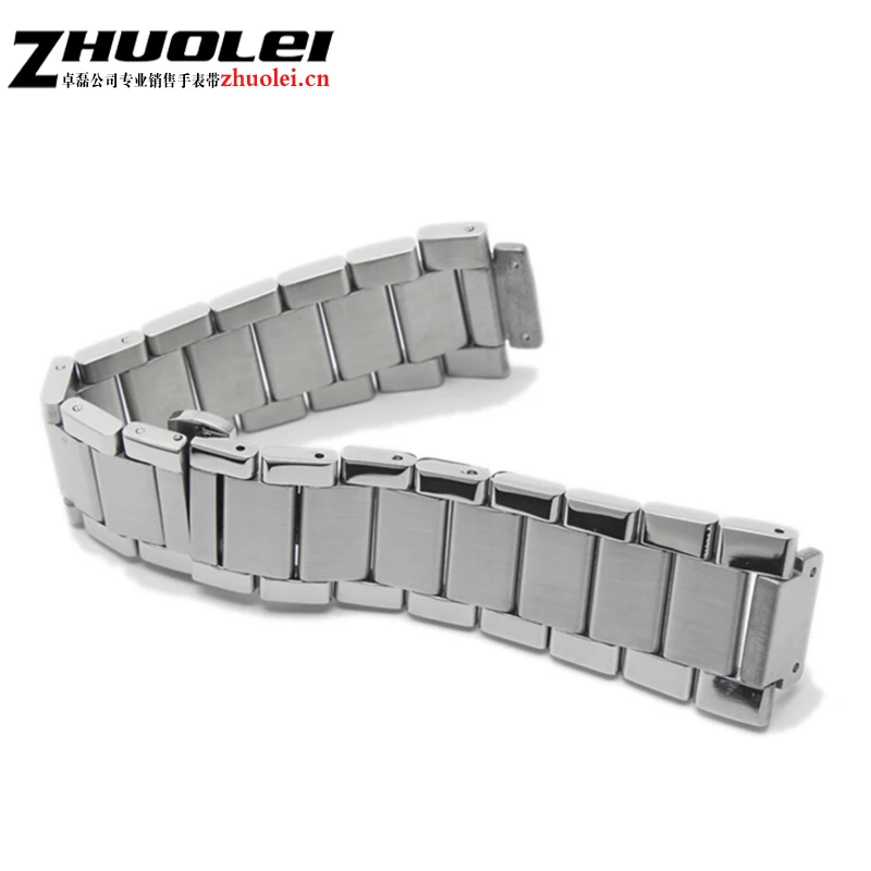 

27*19mm New Mens silver Diving stainless steel watch band strap High quality Steel Watch Depolyment Buckle fit brand watch with 1pcs tool Silver
