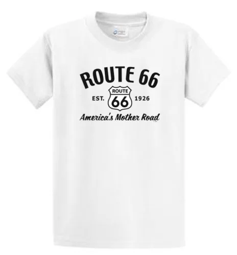 Route 66 новинка Мужские Печатные Футболки стандартные для рубашек больших и