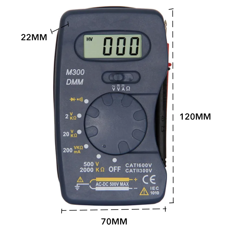 Цифровой мультиметр DT83B/M300 с ЖК-дисплеем ручной тестер напряжения