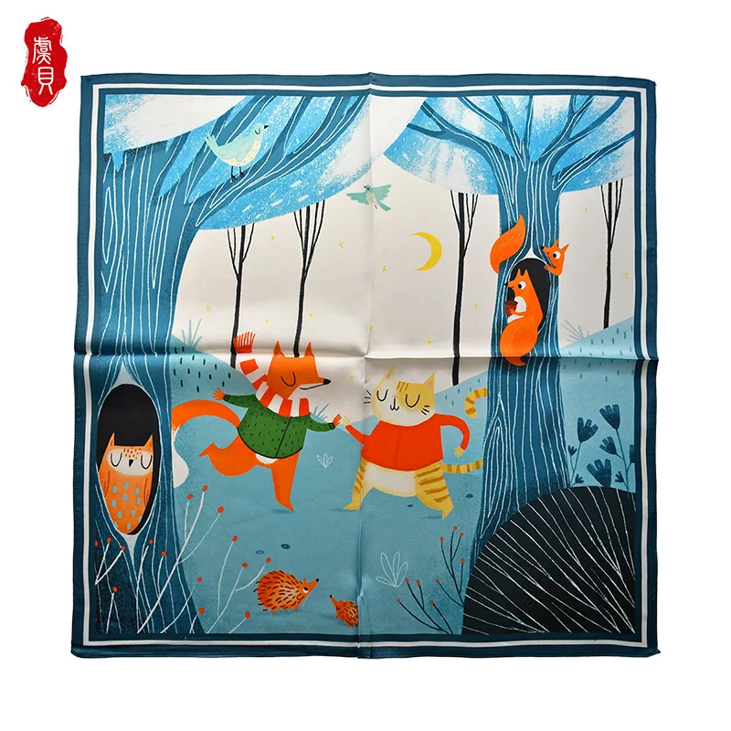 Шарф женский из натурального шелка 50 см