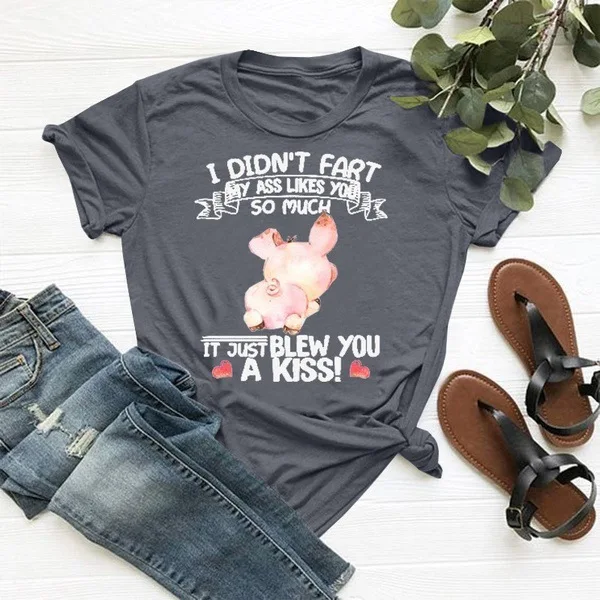 

Pig Letter Print Women T Shirt Short Sleeve O Neck Loose Women Tshirt Ladies Fashion Tee Shirt Tops Clothes Camisetas Mujer