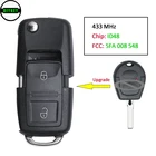 Восстановленный флип-накопитель DIYKEY 433 МГц ID48 для Seat Ibiza Cordoba Arosa Leon 2002-2009 PN: 5FA 008 548, 5FA008548