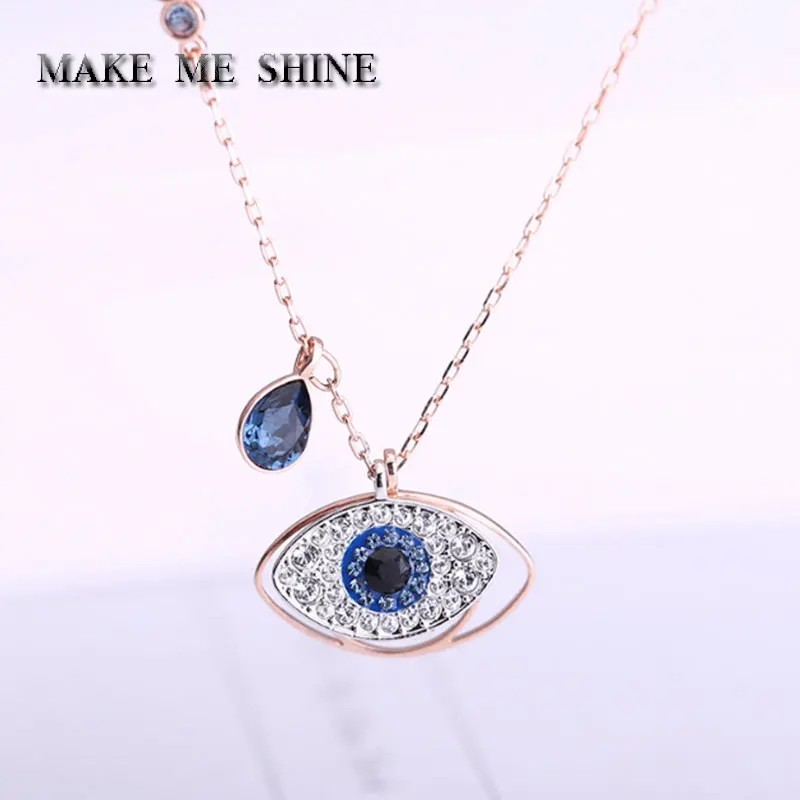 Ювелирные изделия ожерелье дьявольский глаз на ключицу SWA с разделением синего