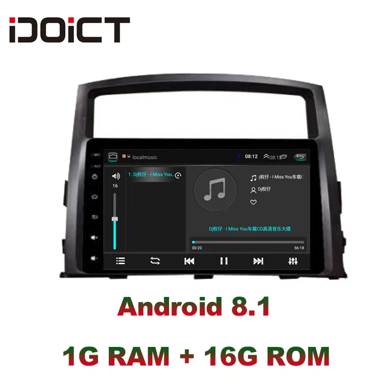 Автомобильный DVD плеер IDOICT Android 8 1 с GPS навигацией мультимедиа для Mitsubishi Pajero V93 V97