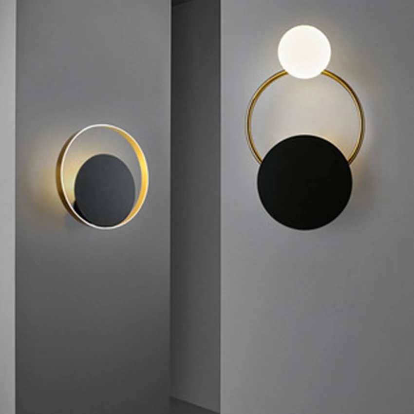 Современный светодиодный настенный светильник с железным художественным