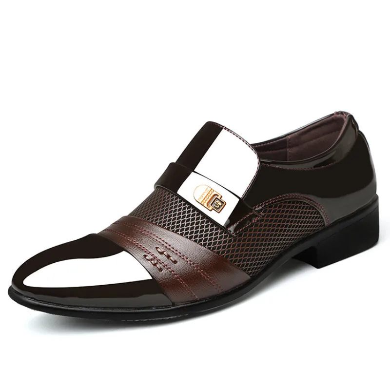 

Male Leather wedding brown Shoes men 45 Business Dress Youth 46 England 47 Trend zapatos hombre de formal italian fashion