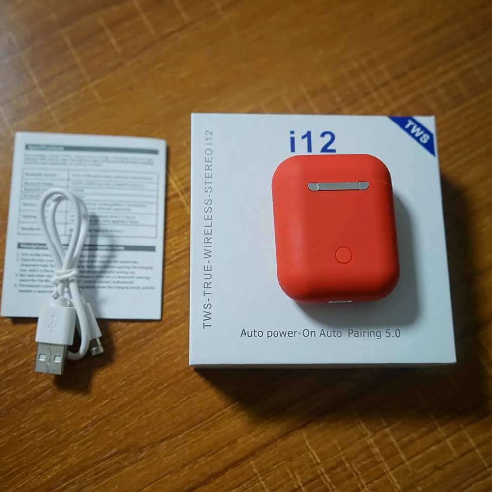 Matte Red i12 D I12 tws матовые Bluetooth наушники, беспроводные наушники, свободные руки, бизнес наушники, Спортивная гарнитура, Bluetooth Музыкальные наушники, наушники - Цвет: Matte Red i12 D