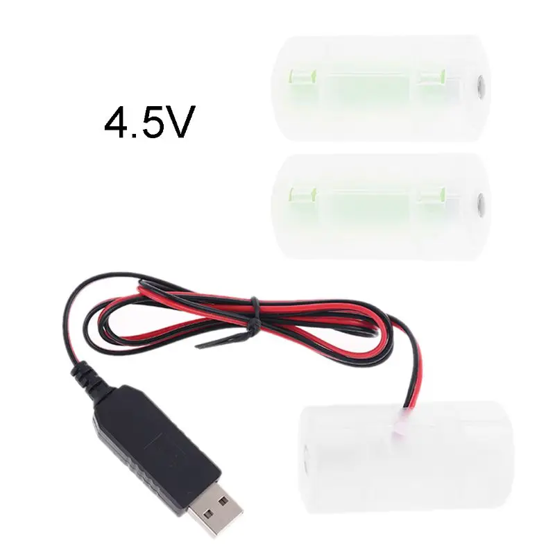 

D Battery Eliminator USB Power Supply Cable Can Replace 1 to 4pcs LR20 D Battery