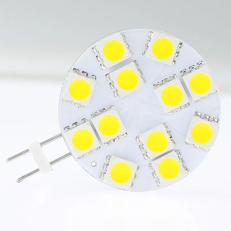 12LED 5050 SMD Led G4 Light (широкий Вольт AC/DC10 30V) 12В 24В Dimmable Bi pin Белый теплый белый 1 шт./лот|led