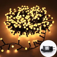 5m 10m fairy garland led ball string lights waterproof 8 modes power for christmas tree wedding home indoor decoration 2021 new