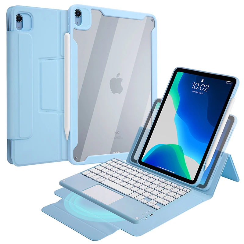 

Detachable Touchpad Keyboard Case for iPad Pro 11 2021 2020 2018 Magnetic Back Cover with Keyboard for iPad Air 4 10.9 2020